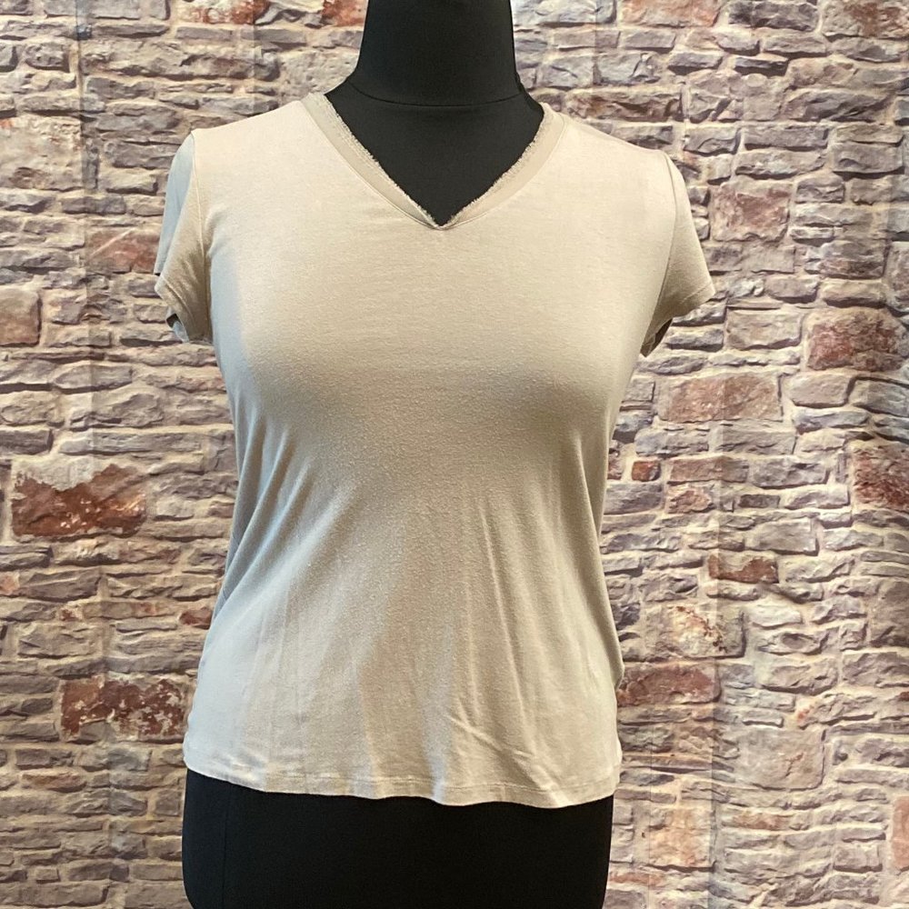 Taupe-Gray Banana Republic "Dress" T-shirt